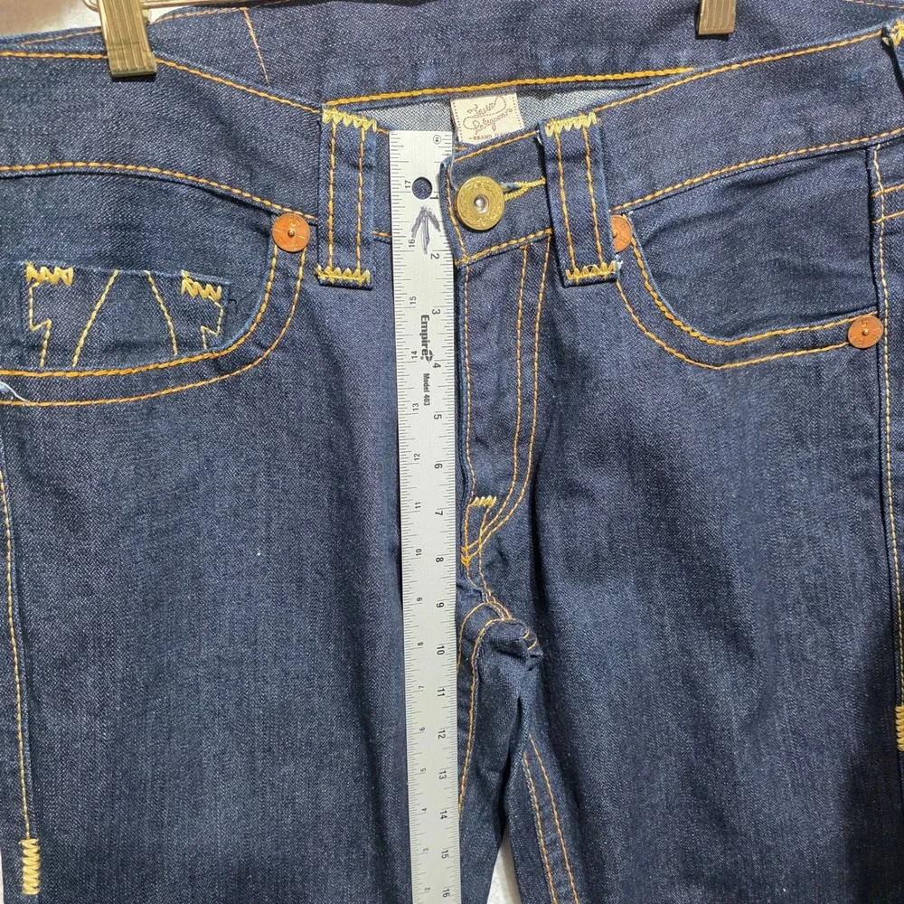 True Religion Bobby Super T Stitch‎ Dark Wash Denim Jeans Mens Size 32 Made USA